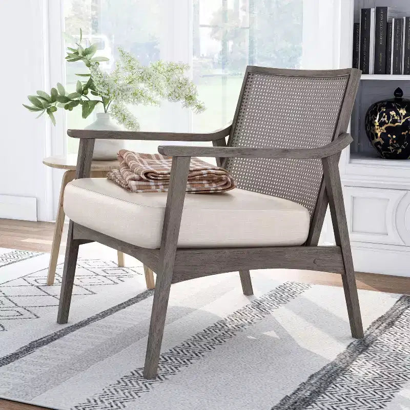 24/7 Shop At Home Aurelia Cane Back Accent Chair