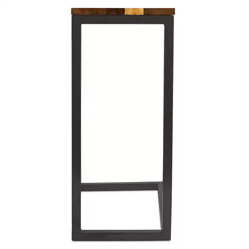BirdRock Home Acacia Wood TV Tray C Shaped Side Table