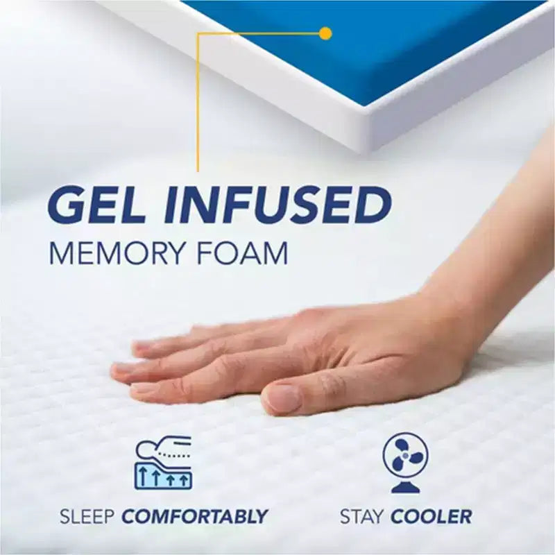 Dynasty Mattress 12 Inch Medium Firm CoolBreeze Advanced Cooling Gel Infused Open Cell Memory Foam Mattress and Cool Silk Cover