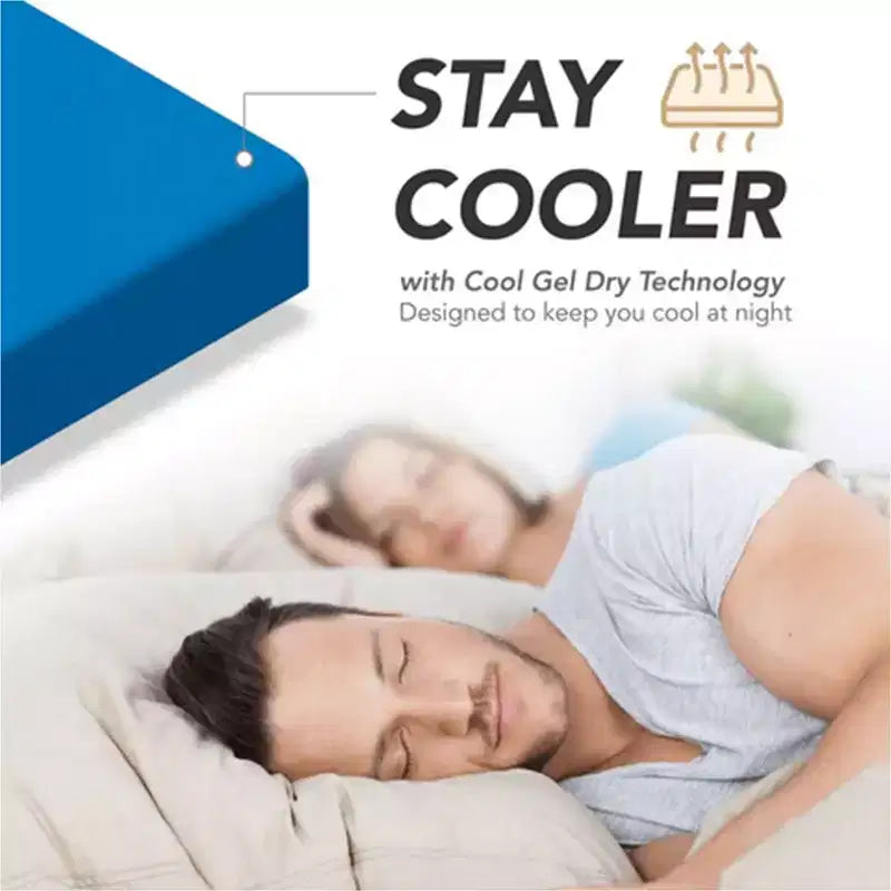 Dynasty Mattress 12 Inch Medium Firm CoolBreeze Advanced Cooling Gel Infused Open Cell Memory Foam Mattress and Cool Silk Cover