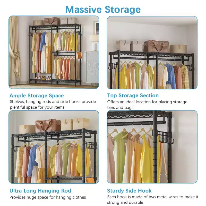 VIPEK V4 Garment Rack Bedroom Armoires Compact Freestanding Closet Storage Organizer