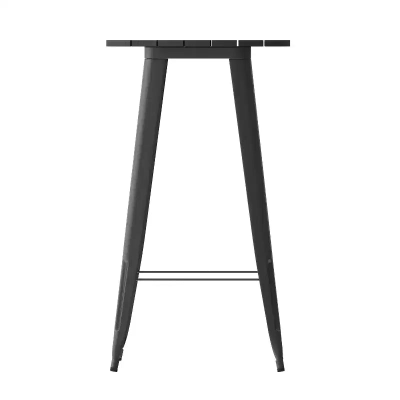 Flash Furniture Declan Commercial Indoor/Outdoor Bar Top Table, 23.75 Round All Weather Poly Resin Top with Steel base