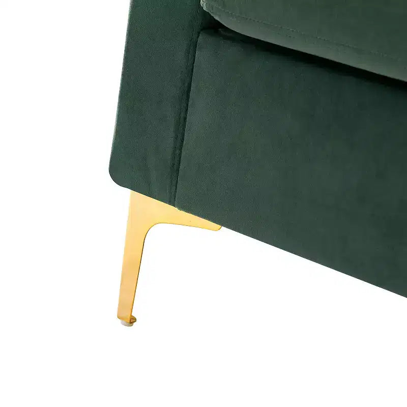 Iapygia Contemporary Tufted Wooden Upholstered Club Chair with Metal Legs for Bedroom and Living Room Club Chair| ART OF LIVING DESIGNS