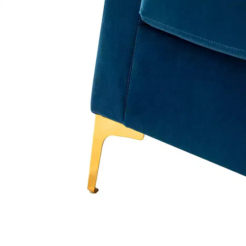 Iapygia Contemporary Tufted Wooden Upholstered Club Chair with Metal Legs for Bedroom and Living Room Club Chair| ART OF LIVING DESIGNS