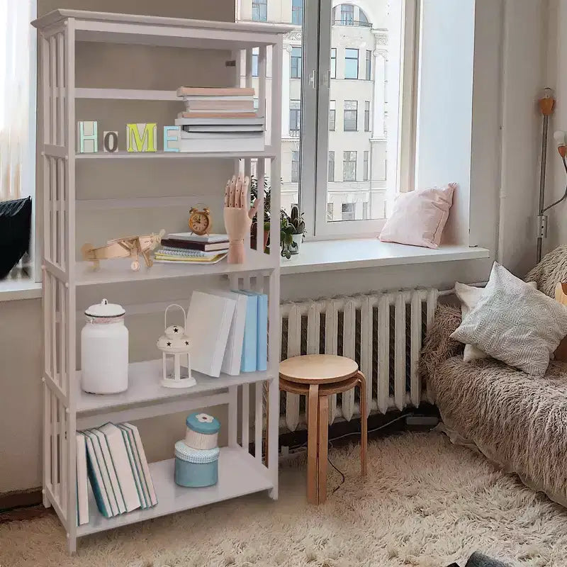 63 5 Tier Mission Style Bookcase - Flora Home