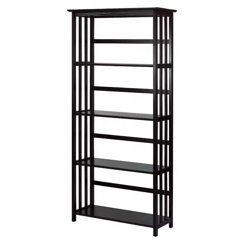 63 5 Tier Mission Style Bookcase - Flora Home