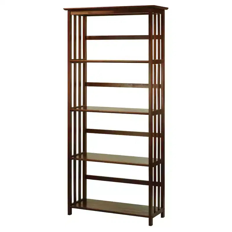 63 5 Tier Mission Style Bookcase - Flora Home