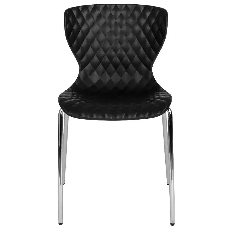 Emma and Oliver 4 Pack Contemporary Design Plastic Stack Chair