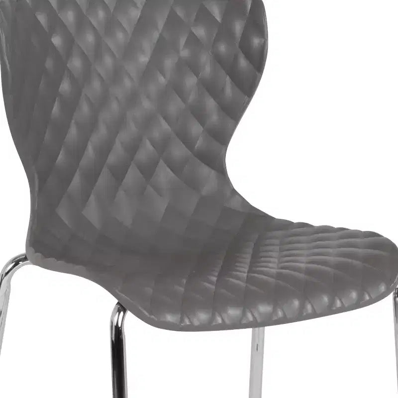 Emma and Oliver 4 Pack Contemporary Design Plastic Stack Chair