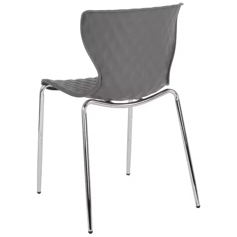 Emma and Oliver 4 Pack Contemporary Design Plastic Stack Chair