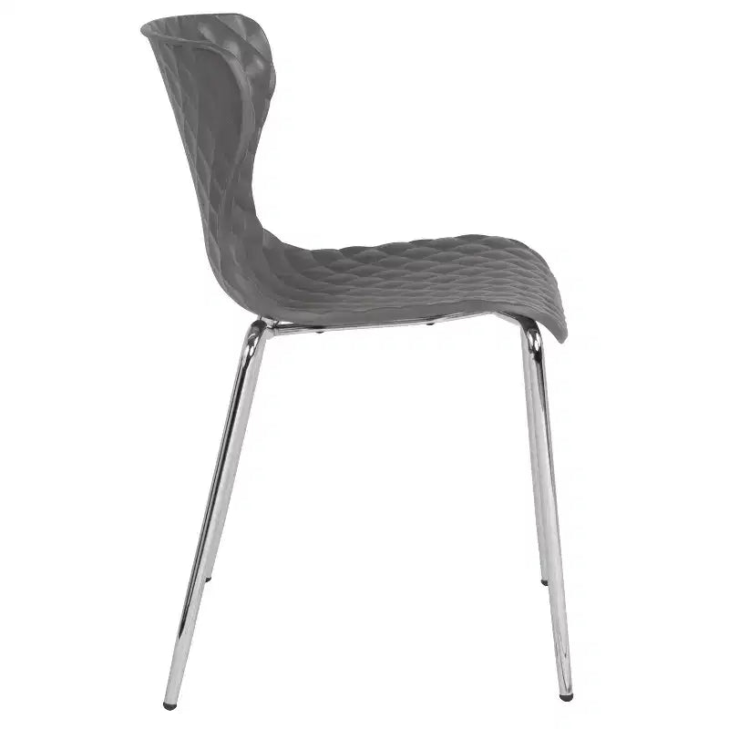 Emma and Oliver 4 Pack Contemporary Design Plastic Stack Chair