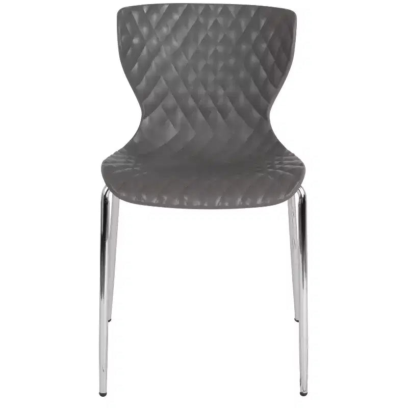 Emma and Oliver 4 Pack Contemporary Design Plastic Stack Chair