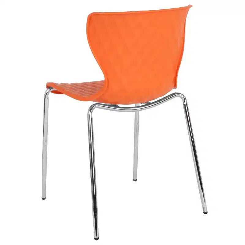 Emma and Oliver 4 Pack Contemporary Design Plastic Stack Chair