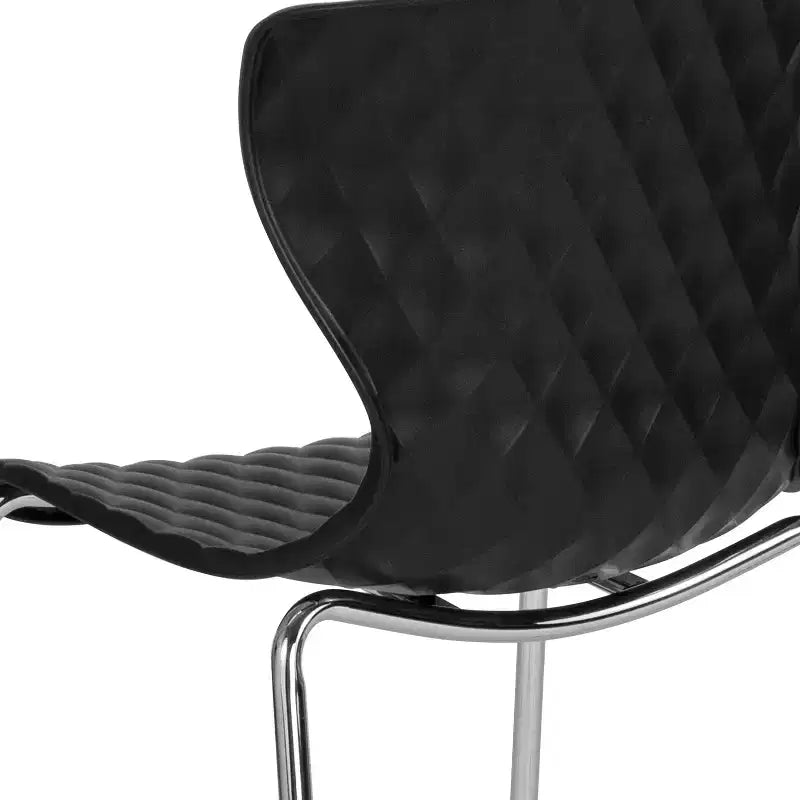 Emma and Oliver 4 Pack Contemporary Design Plastic Stack Chair