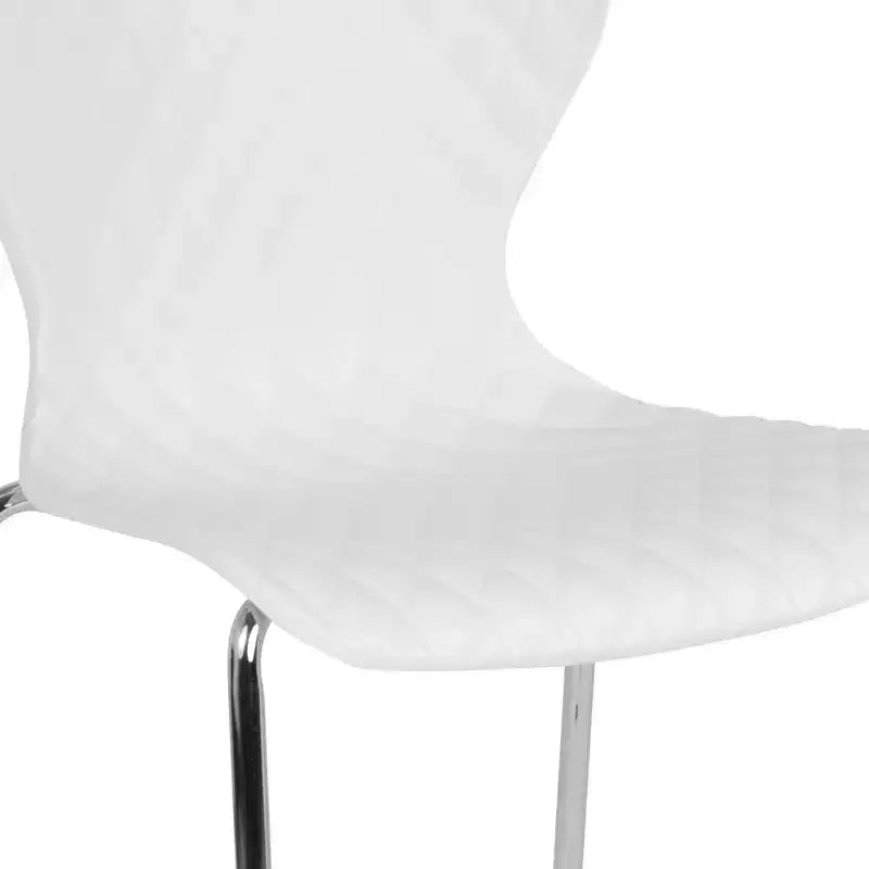 Emma and Oliver 4 Pack Contemporary Design Plastic Stack Chair