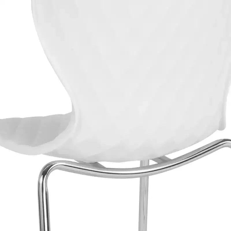 Emma and Oliver 4 Pack Contemporary Design Plastic Stack Chair