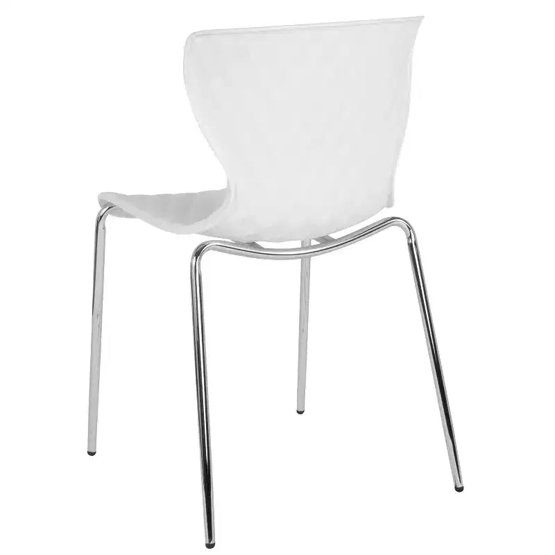 Emma and Oliver 4 Pack Contemporary Design Plastic Stack Chair
