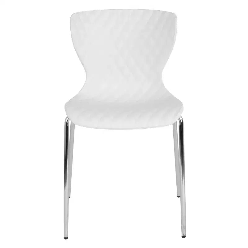 Emma and Oliver 4 Pack Contemporary Design Plastic Stack Chair