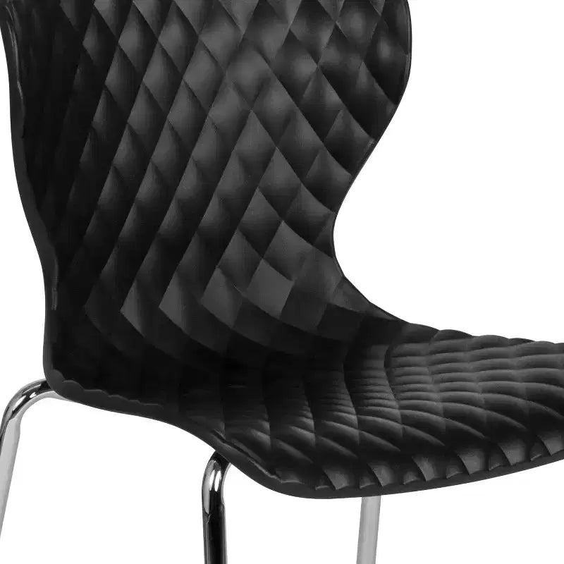 Emma and Oliver 4 Pack Contemporary Design Plastic Stack Chair