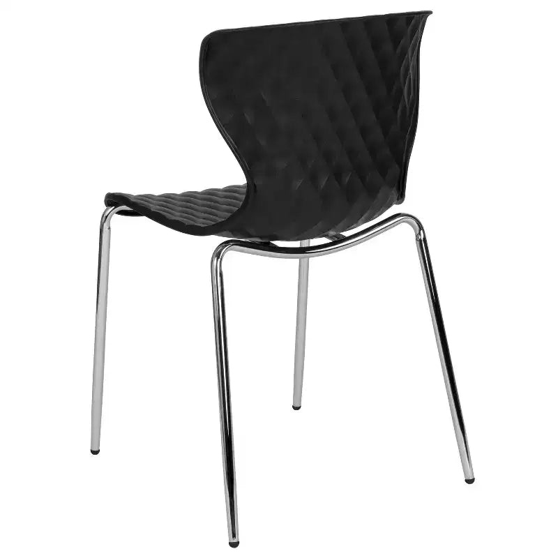 Emma and Oliver 4 Pack Contemporary Design Plastic Stack Chair
