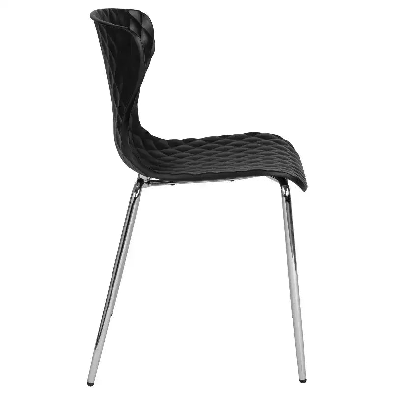 Emma and Oliver 4 Pack Contemporary Design Plastic Stack Chair