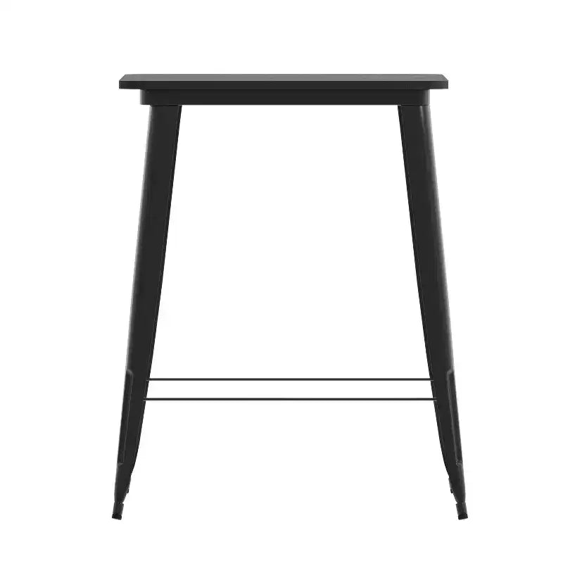 Merrick Lane Indoor/Outdoor Bar Top Table, 31.5 Square All Weather Poly Resin Top with Steel base