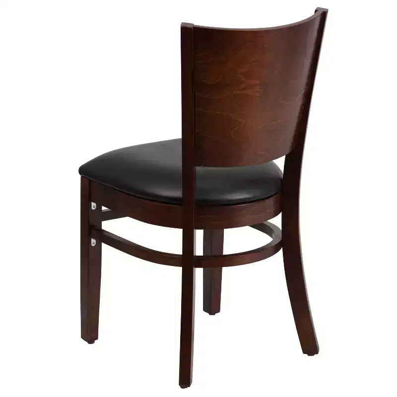 Emma and Oliver 2 Pack Solid Back Wooden Restaurant Chair