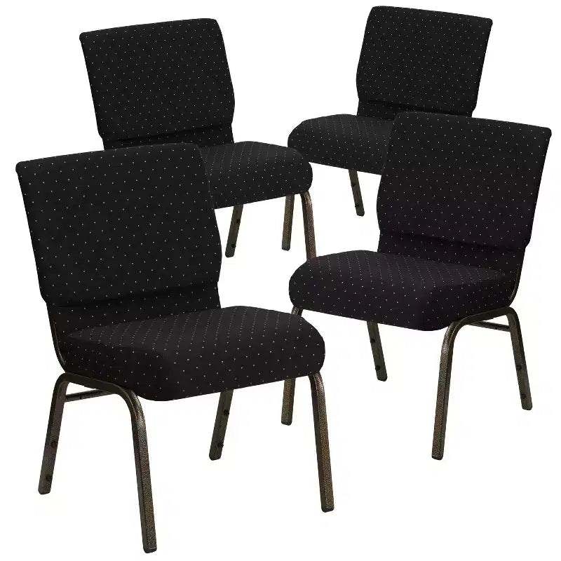Emma and Oliver 4 Pack 21''W Stacking Church Chair