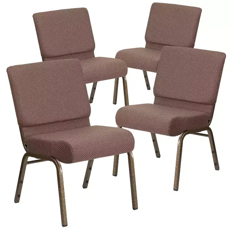 Emma and Oliver 4 Pack 21''W Stacking Church Chair