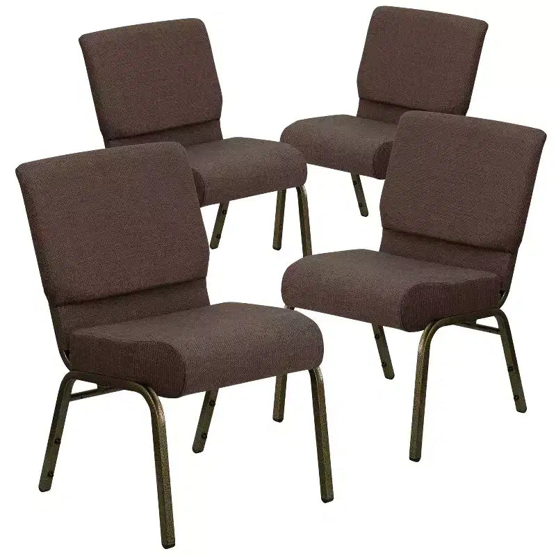 Emma and Oliver 4 Pack 21''W Stacking Church Chair