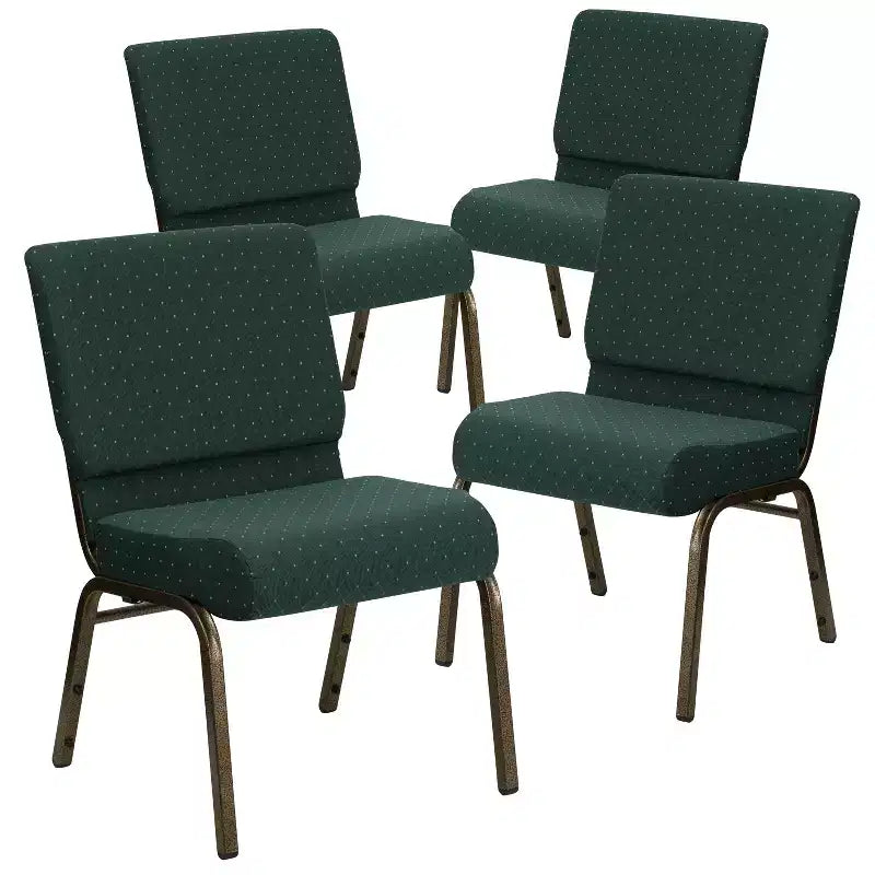 Emma and Oliver 4 Pack 21''W Stacking Church Chair