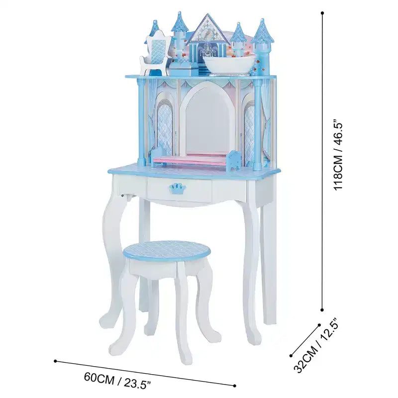 Fantasy Fields by Teamson Kids Dreamland Castle Toy Vanity Set White / Pink
