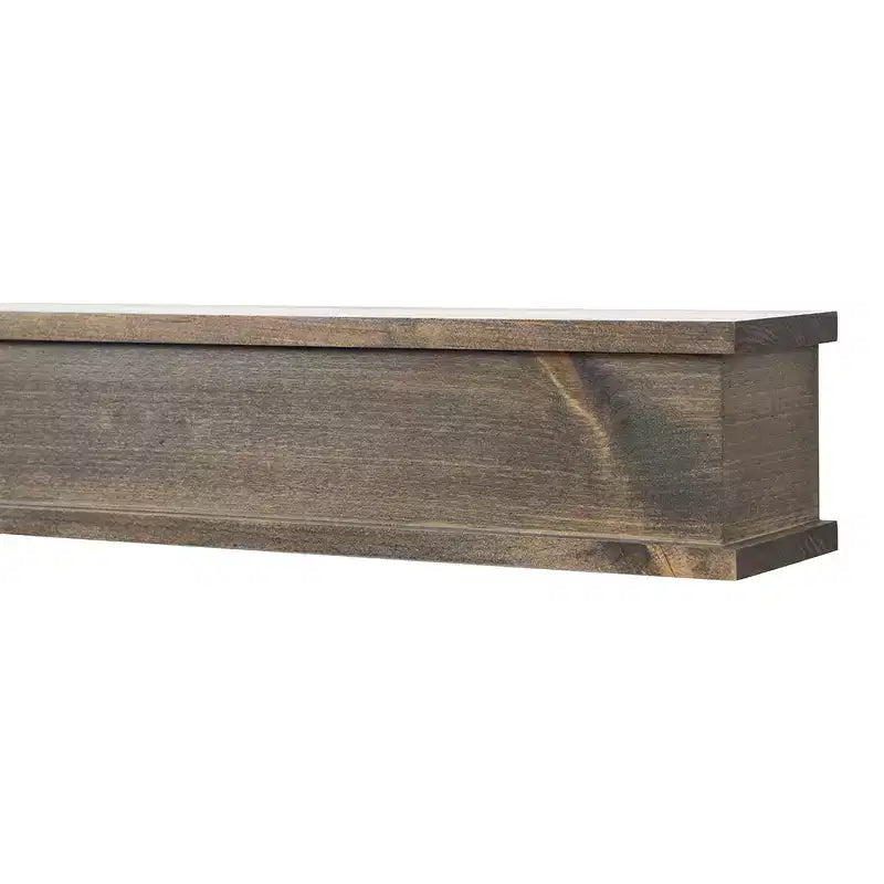 Modern Ember Cody Wood Fireplace Mantel Shelf with Top & Bottom Molding