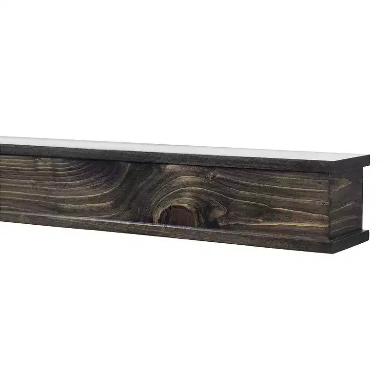 Modern Ember Cody Wood Fireplace Mantel Shelf with Top & Bottom Molding