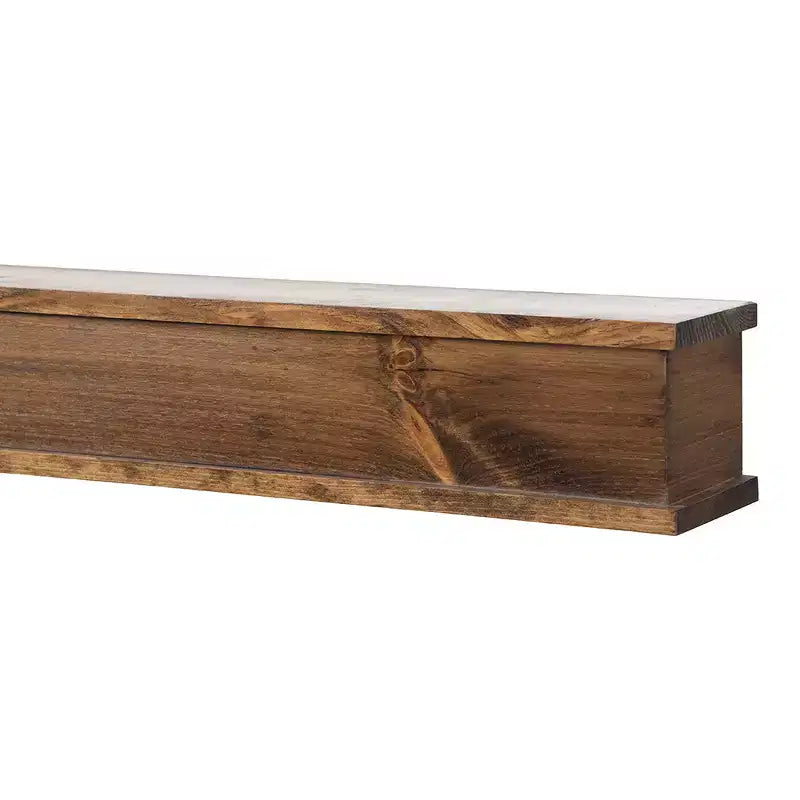 Modern Ember Cody Wood Fireplace Mantel Shelf with Top & Bottom Molding