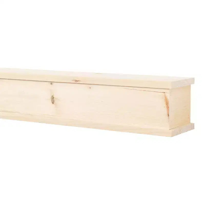 Modern Ember Cody Wood Fireplace Mantel Shelf with Top & Bottom Molding