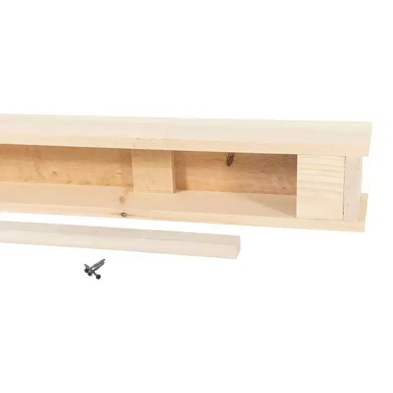 Modern Ember Cody Wood Fireplace Mantel Shelf with Top & Bottom Molding
