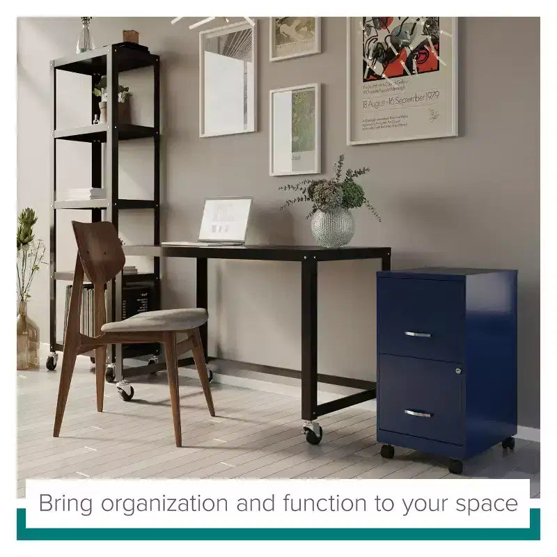 Space Solutions 18 Deep 2 Drawer Mobile Letter Width Vertical File Cabinet