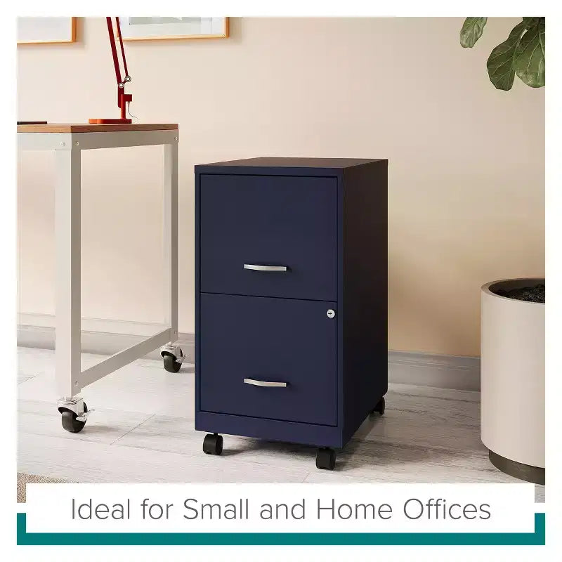 Space Solutions 18 Deep 2 Drawer Mobile Letter Width Vertical File Cabinet