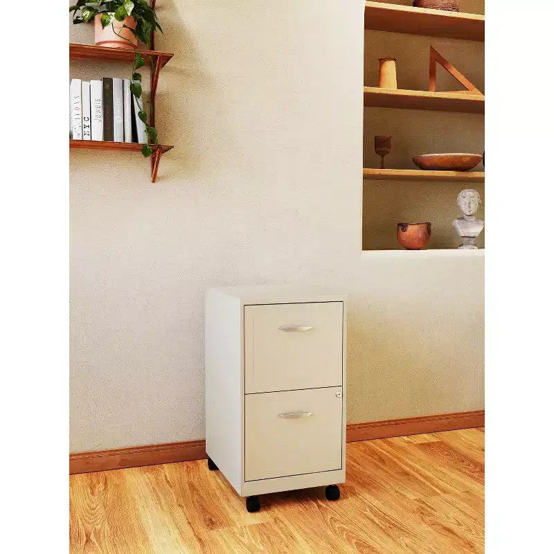 Space Solutions 18 Deep 2 Drawer Mobile Letter Width Vertical File Cabinet