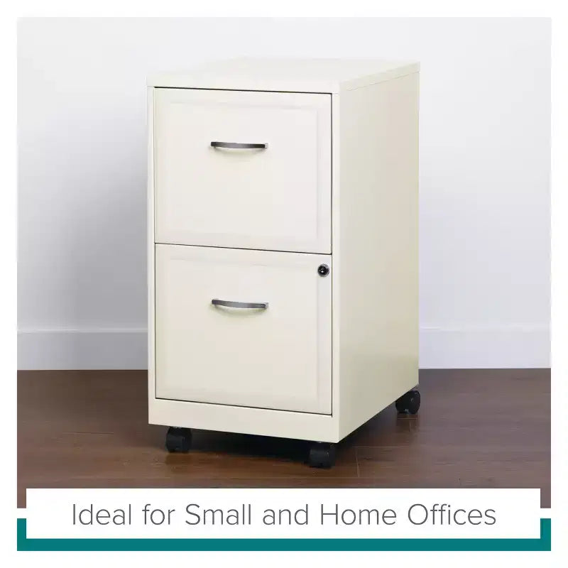 Space Solutions 18 Deep 2 Drawer Mobile Letter Width Vertical File Cabinet