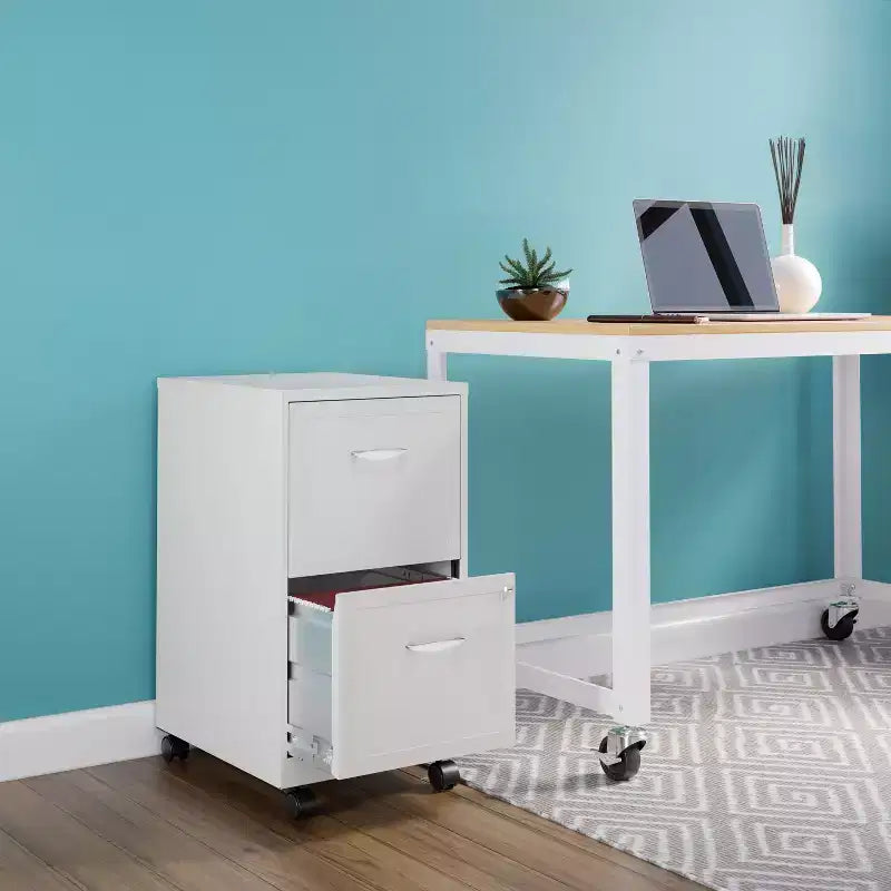 Space Solutions 18 Deep 2 Drawer Mobile Letter Width Vertical File Cabinet