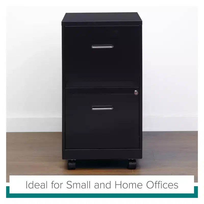 Space Solutions 18 Deep 2 Drawer Mobile Letter Width Vertical File Cabinet