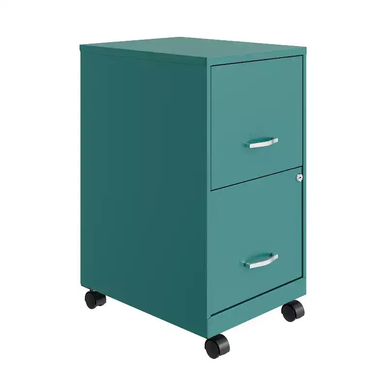 Space Solutions 18 Deep 2 Drawer Mobile Letter Width Vertical File Cabinet