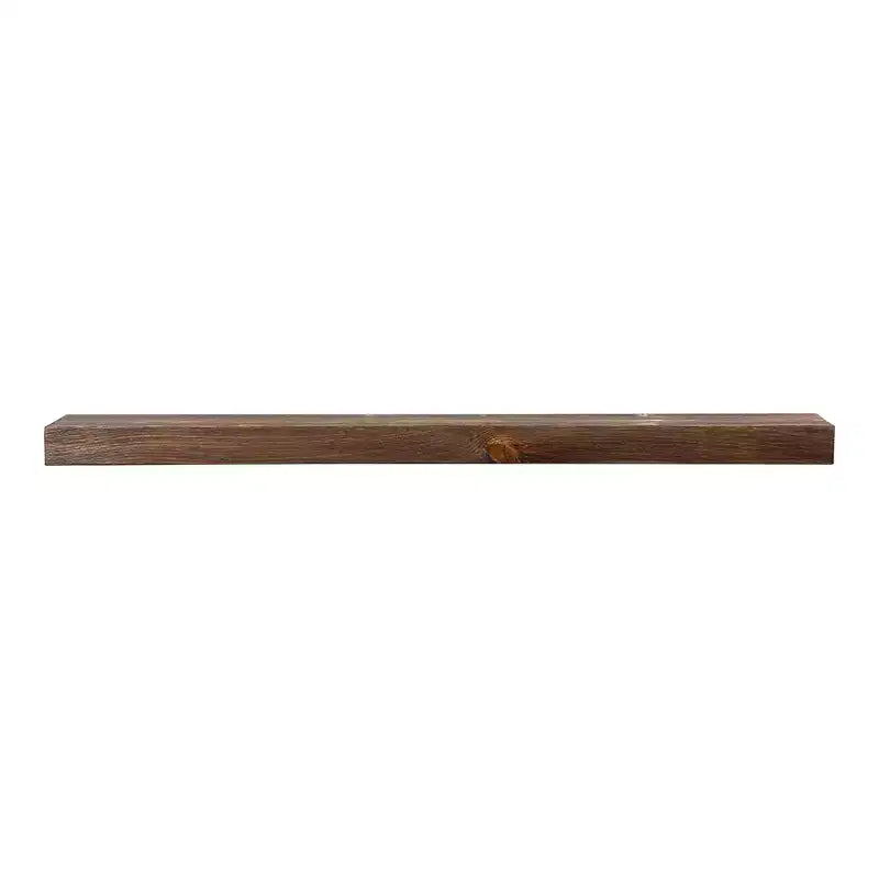 Modern Ember Vara Wood Mantel Shelf - Features Knots and Natural Distresssing