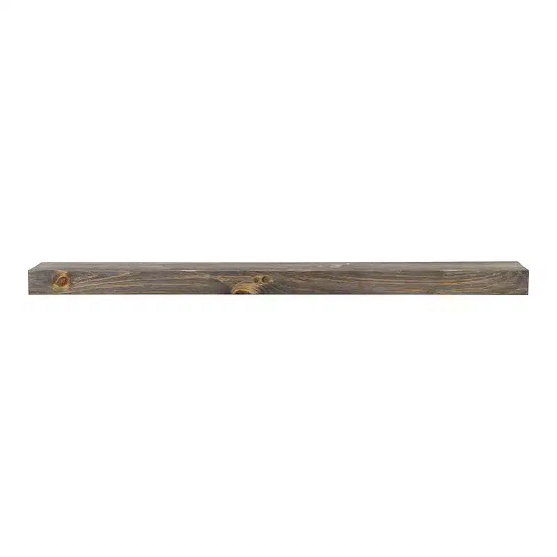 Modern Ember Vara Wood Mantel Shelf - Features Knots and Natural Distresssing