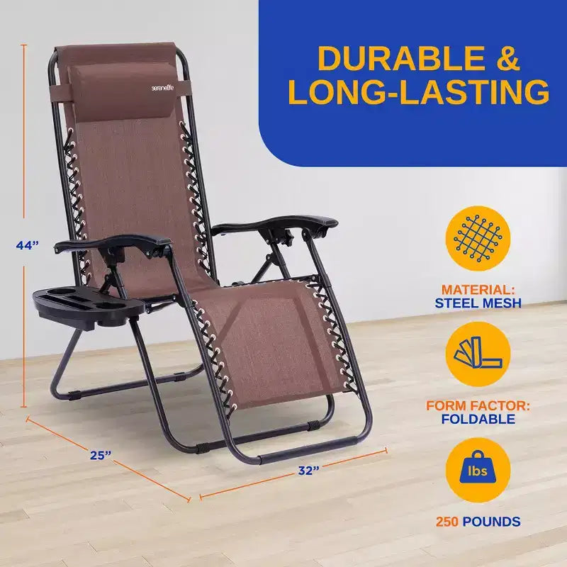 Chaise longue zéro gravité