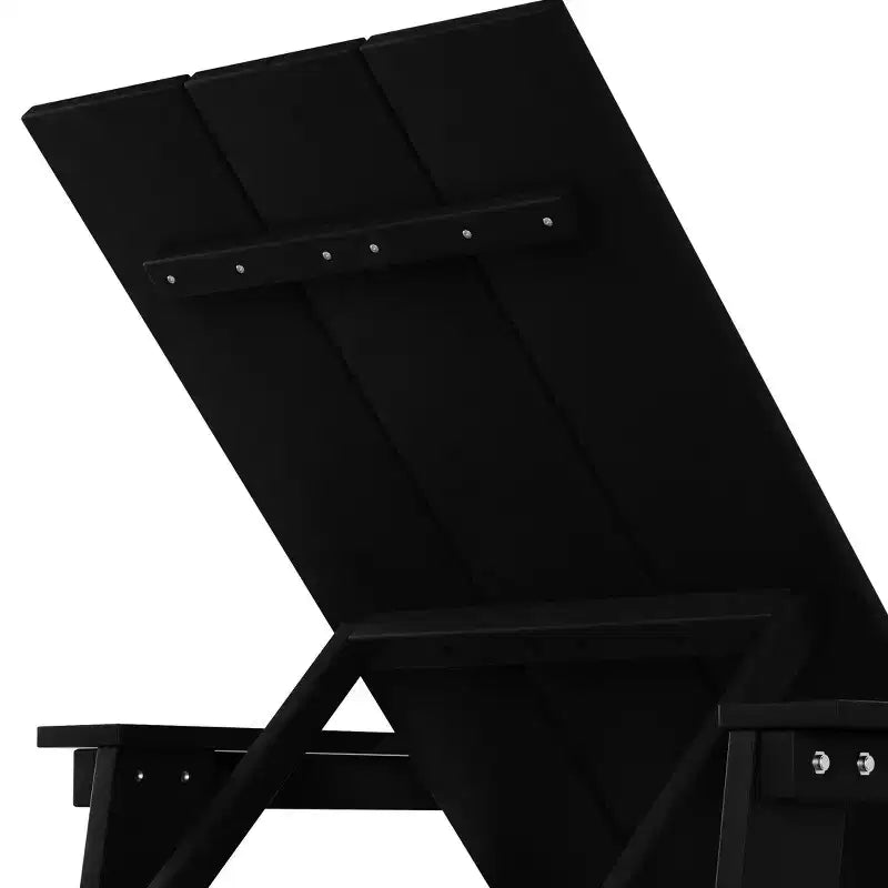 Chaise longue inclinable moderne avec accoudoirs et roulettes