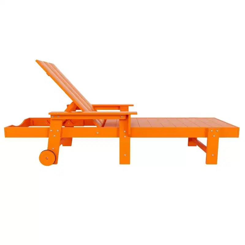 Chaise longue inclinable moderne avec accoudoirs et roulettes