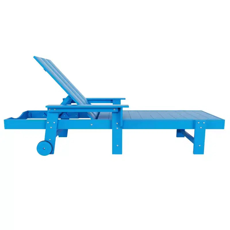 Chaise longue inclinable moderne avec accoudoirs et roulettes